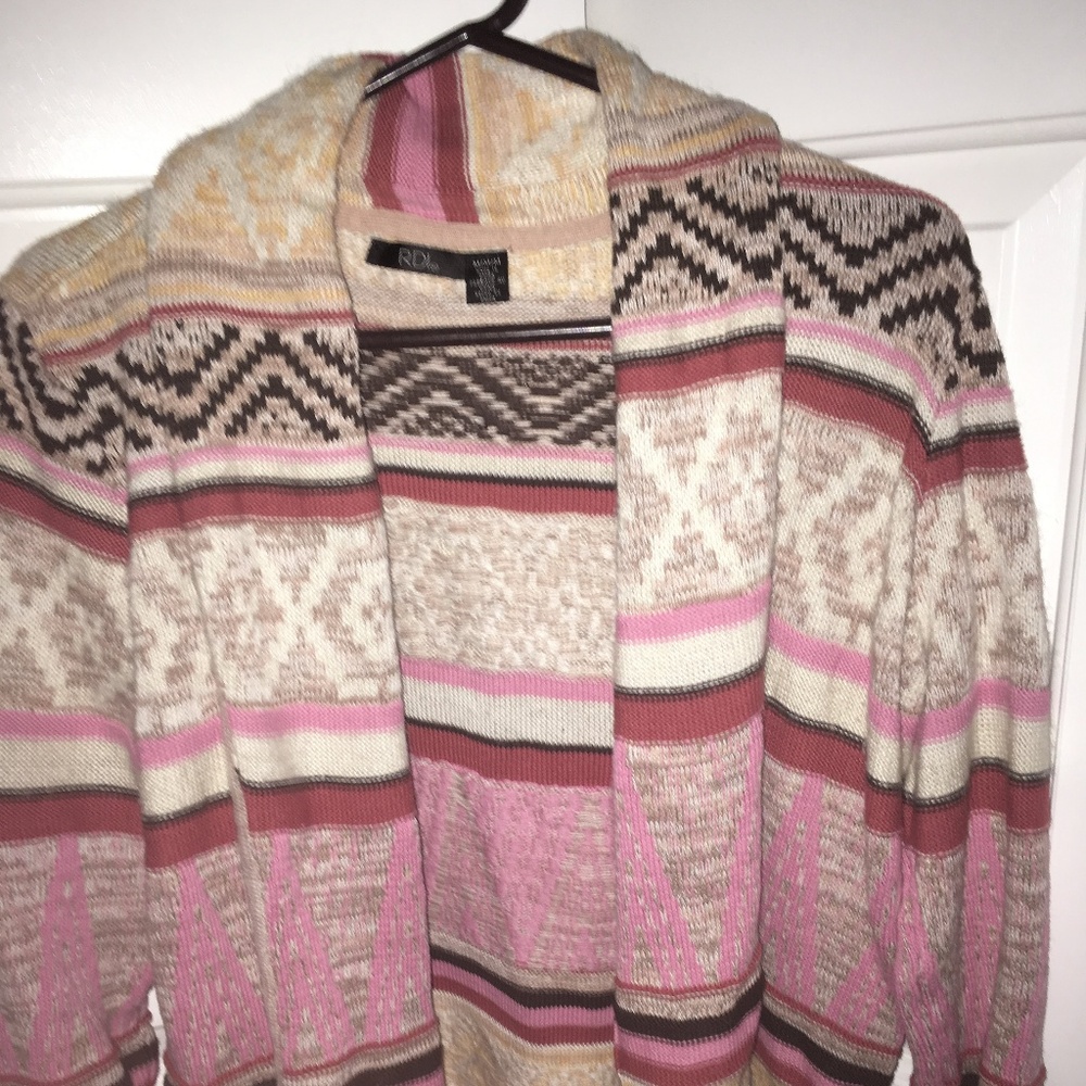 Striped Open Cardigan